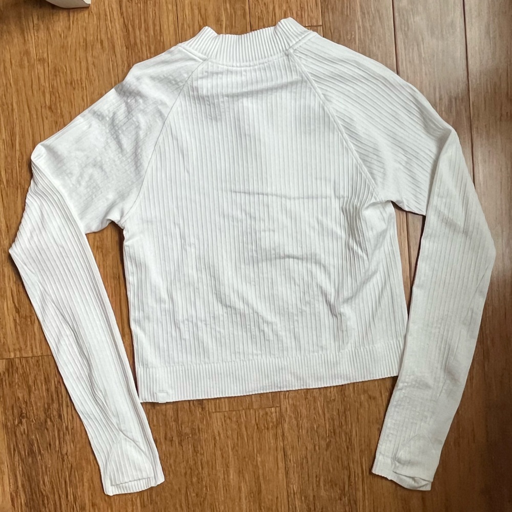 Lululemon Rest Less Cropped Half Zip White Size 4 (1127) - Picture 5 of 6